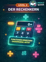Vorschau - Arbeitsblätter - Taschenrechner in Python - Level 2 Taschenrechner Grundlagen - Deckblatt