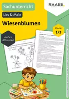 Vorschau - Mal- und Bastelvorlagen - Arbeitsblatt: Wiesenblumen kreativ entdecken - Deckblatt