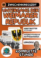 Vorschau - Stundenentwürfe - Der Untergang der Weimarer Republik - Deckblatt