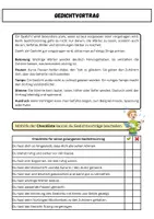 Vorschau - Arbeitsblätter - Gedichtvortrag in der Schule – Checkliste, Lesepartitur & Übung (Klasse 5/6) - Seite 1