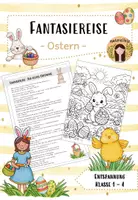 Vorschau - Mal- und Bastelvorlagen - Fantasiereise / Entspannung: Ostern mit Ausmalbild (Klasse 1-4) - Deckblatt