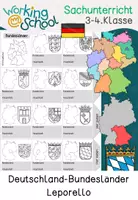 Vorschau - Stationenlernen - Bundesländer | Deutschland - Deckblatt