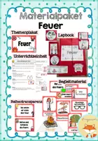 Vorschau - Stundenentwürfe - Feuer - Eine fertige Unterrichtseinheit für Klasse 3 und 4 (Lapbook) - Deckblatt