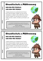 Vorschau - Arbeitsblätter - Umweltschutz / Mülltrennung - Arbeitsheft inkl. Lösungen - Seite 1