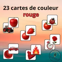 Aperçu - Jeux - 23 cartes de couleur rouge - Page de couverture