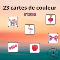 Aperçu - Jeux - 23 cartes de la couleur rose - Page de couverture