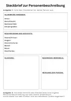 Vorschau - Arbeitsblätter - Personenbeschreibung - ABs, Hilfekärtchen, Checkliste, etc. - Seite 3