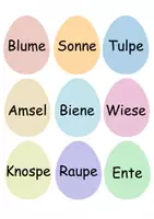 Vorschau - Interaktives Material - Eiersuche - sortiere die Wörter den Begleitern zu! - Seite 1