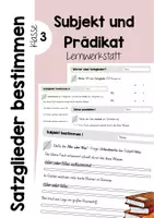 Vorschau - Arbeitsblätter - Satzglieder bestimmen Klasse 3 BUNDLE - Seite 1