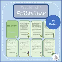 Vorschau - Spiele - Was bin ich? - Karten Frühblüher - Deckblatt