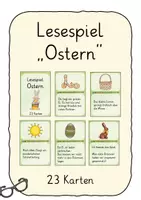 Vorschau - Spiele - Lesespiel Ostern - Deckblatt