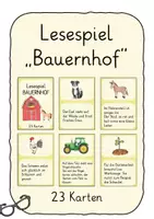 Vorschau - Spiele - Lesespiel Bauernhof - Deckblatt