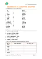 Vorschau - Arbeitsblätter - Comparison of Adjectives Worksheet - Deckblatt