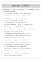 Vorschau - Arbeitsblätter - Satzglieder bestimmen - Deckblatt