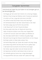 Vorschau - Arbeitsblätter - Satzglieder bestimmen - Seite 1