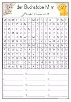 Vorschau - Arbeitsblätter - Suchsel - Buchstabe M (Klasse 1-2, DaZ) - Seite 2