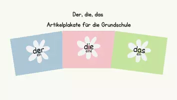 Vorschau - Poster - Der, die, das – Artikelplakate für die Grundschule - Deckblatt