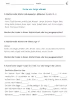 Vorschau - Arbeitsblätter - KURZE UND LANGE SELBSTLAUTE (Vokale) - AUFGABEN - Seite 3