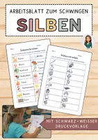 Vorschau - Arbeitsblätter - Silben - Arbeitsblätter zum Silbenschwingen - Deckblatt