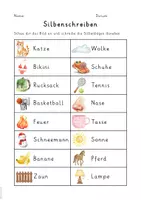 Vorschau - Arbeitsblätter - Silben - Arbeitsblätter zum Silbenschwingen - Seite 1