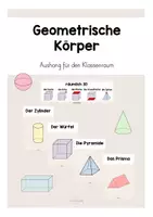 Vorschau - Poster - Materialpaket Geometrische Figuren und Körper // Aushänge für den Klassenraum - Seite 1