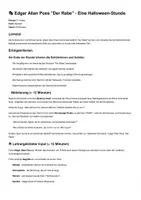 Vorschau - Stundenentwürfe - Edgar Allan Poe Der Rabe — Halloween-Gruselstunde - Seite 1