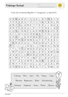Vorschau - Arbeitsblätter - Suchsel: Frühling (Buchstabengitter) Lesespiel | Klasse 2, 3, 4 - Seite 2
