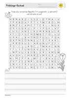 Vorschau - Arbeitsblätter - Suchsel: Frühling (Buchstabengitter) Lesespiel | Klasse 2, 3, 4 - Seite 3