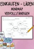 Vorschau - Arbeitsblätter - DaZ / DaF / Deutsch - Einkaufen & Geschäfte - Wortschatz - Mindmap (Arbeitsblatt) - Deckblatt