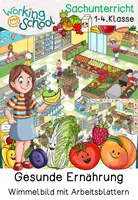 Vorschau - Arbeitsblätter - Ernährung | Wimmelbild | Gesunde Ernährung - Deckblatt