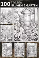 Vorschau - Spiele - 100 Malbilder Blumen und Garten für Kinder - Deckblatt