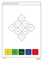 Vorschau - Arbeitsblätter - Rechenmandala - Addition bis 10 - Seite 1
