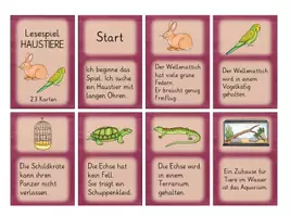 Vorschau - Spiele - Lesespiel Haustiere - Seite 1