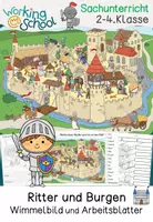 Vorschau - Stationenlernen - Ritter und Burgen | Wimmelbild - Deckblatt