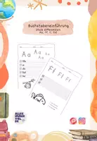 Vorschau - Arbeitsblätter - 3fach differenzierte Buchstabeneinführung Aa, Ff, Ii, Dd - Deckblatt