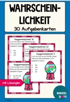 Vorschau - Stationenlernen - Wahrscheinlichkeit Kaugummiautomat 30 Aufgabenkarten - Deckblatt