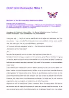 Vorschau - Arbeitsblätter - DEUTSCH Rhetorische Mittel 1 - Deckblatt