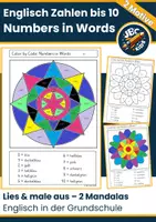 Vorschau - Arbeitsblätter - Englisch Zahlen bis 10 – Numbers in Words Mandalas | Lies & male aus - Deckblatt