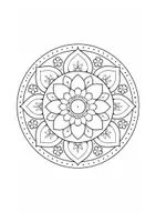 Vorschau - Mal- und Bastelvorlagen - Mandala Malbuch (50 Seiten) – Entspannung & Konzentration Grundschule (Klasse 2–4) | Ausmalbilder mittel - Seite 1