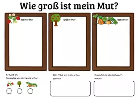Vorschau - Arbeitsblätter - Mutbeete (Wie groß ist dein Mut?) - Deckblatt
