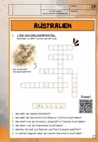 Vorschau - Arbeitsblätter - Kontinente | Einheit 4: Australien | mit Lösungen | PDF & PPTX - Seite 1