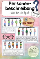 Vorschau - Spiele - Personenbeschreibung: Wer bin ich? - Spiel (Kl.2-4) - Deckblatt