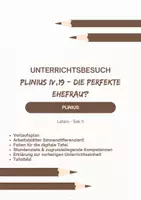 Vorschau - Stundenentwürfe - Unterrichtsbesuch: Plinius IV,19 - Die perfekte Ehefrau? - Deckblatt