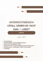 Vorschau - Stundenentwürfe - Unterrichtsbesuch: Catull carmen 83: Nicht egal = Liebe? - Deckblatt