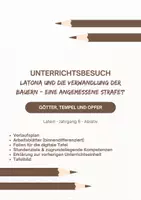 Vorschau - Stundenentwürfe - Unterrichtsbesuch: Latona und die Verwandlung der Bauern (Jg. 6) - Deckblatt