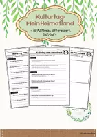 Vorschau - Arbeitsblätter - Kulturtag: Mein Heimatland/ DaZ & DaF/ A1-A2 - Deckblatt