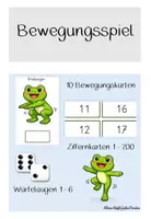 Vorschau - Spiele - Zahlen - Bewegungsspiel - Frosch (Würfel-, Ziffernkarten) - Deckblatt