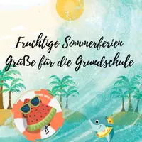Vorschau - Anderer Materialtyp - Sommerferienkarten-Fruchtig coole Feriengüße - Deckblatt