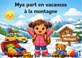 Aperçu - Cartes / Images - Mya part en vacances à la montagne - Page de couverture