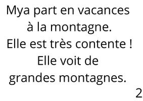 Aperçu - Cartes / Images - Mya part en vacances à la montagne - Page 1